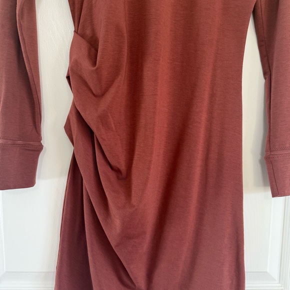 Athleta Havana Brown Turtleneck Knit Dress Size Small - Picture 3 of 6